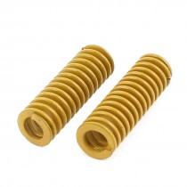 2Pcs Lighter Load Yellow Spiral Stamping Compression Die Spring 10x30mm