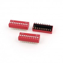 3 Pcs DIP Switch 2 Row 20 Pins 10 Positions Sliding Switch 2.54mm Pitch