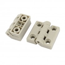 2pcs 48 x 30 x 19mm Folding 7m Hole Dia Industrial Plastic Hinge Gray