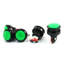 SPST Green Head Momentary Solder Game Machine Arcade Button Micro Switch 5Pcs