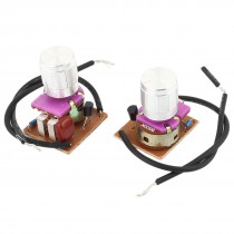 2Pcs Silver Tone 2-Wire Leads Desktop Light Dimmer Control Switch AC220V 1A