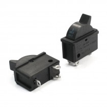 2Pcs AC250V 10A SPDT 3 Pin Soldering Black Rocker Switch for Hair Dryer