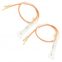 2 Pcs 250V 10A 72 Celsius Double Cable Thermal Fuse for Refrigerator