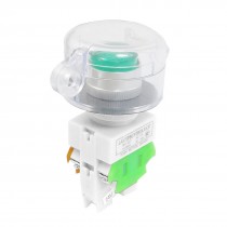 24V Green Light 1NO 1NC Momentary Clear Cover Pushbutton Switch AC 660V 10A