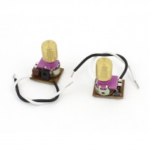 2Pcs AC220V 1-3A 2-Wire Gold Tone Rotatable Knob Desk Lamp Dimmer Switch