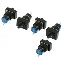 AC 250V 5A Rectangular 2 Position 1NO 1NC Selector Push Button Switch 5 Pcs
