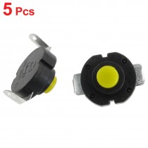 5 Pcs 2 Pin Yellow Torch Push Button Latching Switch AC 250V 1.5A