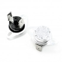 2 Pcs 110C Celsius NC. 2 Pin Bent Foot Design Manual Reset Thermostat 10A AC250V