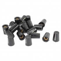 Black 10mm Top Dia 4mm Shaft Potentiometer Volume Control Knobs 20 Pcs