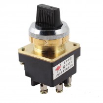 LS2-2 SPDT 1NO+1NC 2P Latching Rotary Control Switch 380V 6A 220V 8A 127V 10A