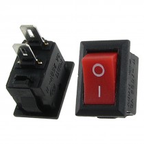 10 pcs AC 3A 250V Red Button 2 Pin SPST On Off I/O Snap in Rocker Switch 13x8mm
