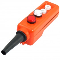 Red White LED Lamp Up-Down Crane Hand Operate Pushbutton Switch AC 220V
