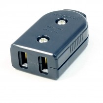 AC 250V 10A US 2 Flat Pin Power Socket Adapter Connector