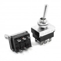 6mm Panel Mount ON/OFF DPDT Latching 6 Pin Toggle Switch AC 250V 3A KN4 2pcs
