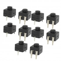 Flashlight Torch 3 Pins Latching Push Button Switch AC 250V 1.5A 10 Pcs