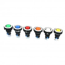 6 Pcs 24V 22mm Thread SPDT Self-Locking 6 Colors Light Push Button Switch
