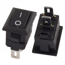 10pcs x Black 15x10mm 2Pin SPST On-Off I/O Snap in Boat Rocker Switch 3A 250V AC