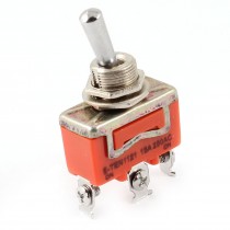 AC 250V 15A ON/ON 2 Position Panel Mounted SPST Self-locking Toggle Switch