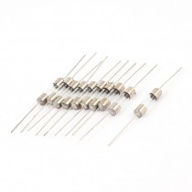 Axial Lead Fast Acting 5mm x 20mm Glass Fuse Tube 250V 15A 10 Pcs
