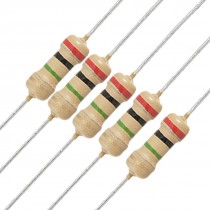 50 Pieces 1/4W 250V 2M ohm Through Hole Carbon Film Resistor