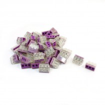 50 Pcs 2 5 6MM2 3 Hole Connect Push Wire Quick Connector AC 250V 41A