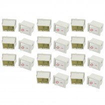 20 Pcs SPST On-Off 2 Terminal Snap In Boat Rocker Switches