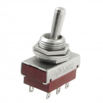 AC 250V 5A Amps ON/ON 2 Position 2P2T DPDT Toggle Switch 6 Terminals
