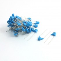 50 Pieces Blue 1000pF DIP Ceramic Disc Capacitors AC 250V