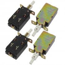 AC 250V 8A/128A DPST Self Locking Solder PCB Pushbutton Power Switch 4 Pcs
