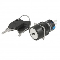 Industry C22388AC 220V Keylock Rotary Selector 1NO 1NC Contact Switch