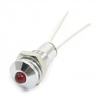 2Pin Terminals 5.5mm Thread Recessed Red LED Signal Indicator 1.8V 0.2A