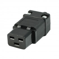 AC 250V 16A C19 Female Socket Power Cord Connector Black