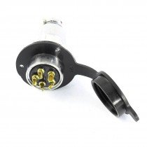 AC 250V 12A Dustproof Metal Chassis 5 Pin Male Female Aviation Plug Connector