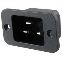 AC 250V 16A 3 Pin Terminals IEC 320 C20 Inlet Power Socket Black
