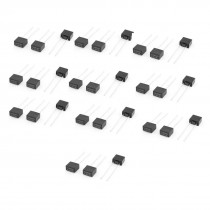 30 Pcs 250V 5A DIP Mounted Miniature Overload Current Protect Square Fuses