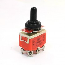 AC250V 15A On/Off/On DPDT Screw Terminals Toggle Switch w Waterproof Cap