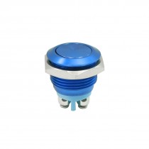 Panel Mounted SPST NO Momentary Push Button Switch Blue AC250V 3A