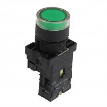 22mm NO Green Illuminated Light Momentary Push Button Switch AC 220V ZB2-EW3361