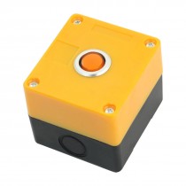 Orange Pilot Lamp SPDT Self-Latching Push Button Station Switch Control Box