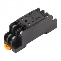 250VAC 10A Plastic Shell DIN Rail Mount 8 Pins Relay Socket Base PYF08A