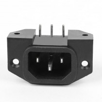 AC 250V 10A Replacing Panel Mounting IEC320 C14 Inlet 3P Black Power Socket