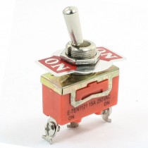 15A 250V AC ON/ON Double Position SPDT Latching Action Toggle Switch