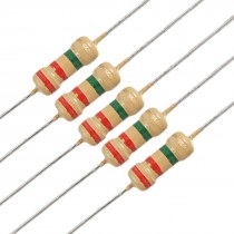 50 x 1/4W 250V 2.2M ohm 2M2 Axial Lead Carbon Film Resistors