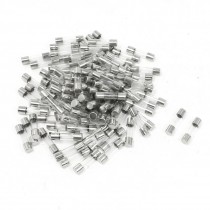 1A 250V Fast Blow Acting Metal Cap Both End 5x20mm Glass Tube Fuses 100 Pcs