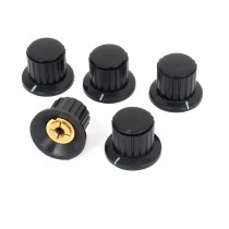 18mm Top Dia 4mm Shaft Potentiometer Volume Control Knobs 5 Pcs