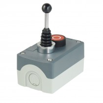 240V 3A NO Latching 2-Direction Joystick Momentary Red Flat Push Button Station