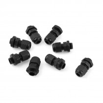 Waterproof M12 Adjustable Cable Range 2-5mm Cables Gland 8 Pcs