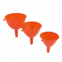 Red Hard Plastic Assorted Size String Hang Filter Funnels 3 in 1 Set