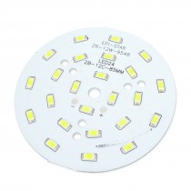 White 24LEDs 0.5W 50-60LM 5730 SMD + Aluminum Base Plate PCB 85mm DIY