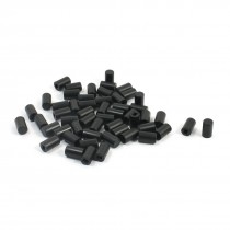 55 Pcs Round Micro Tactile Pushbutton Caps Keycaps Covers Protector Black 6x10mm